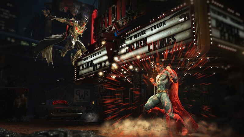 Injustice 2: Batman and Superman fighting