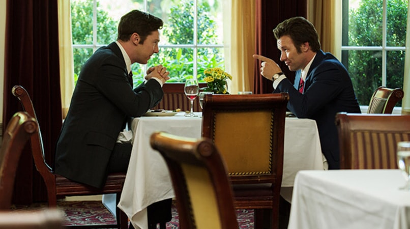 BENEDICT CUMBERBATCH as Billy Bulger and JOEL EDGERTON as John Connolly in the drama "BLACK MASS." 