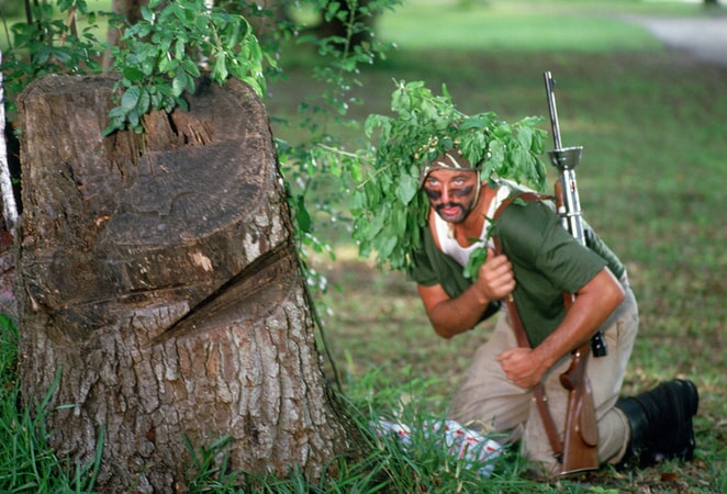 bill murray as carl spackler goes hunting for a devious gopher in caddyshack