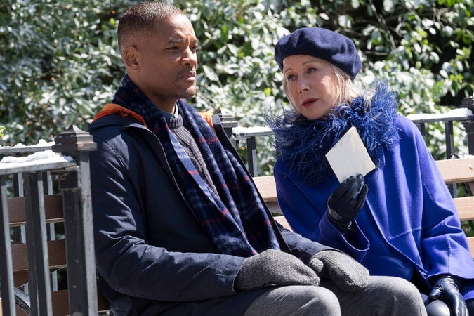 WILL SMITH as Howard and HELEN MIRREN as Brigitte in New Line Cinemas’, Village Roadshow Pictures' and Warner Bros. Pictures' ensemble drama “COLLATERAL BEAUTY” 