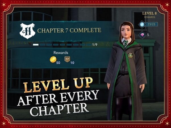 Level up after every chapter
