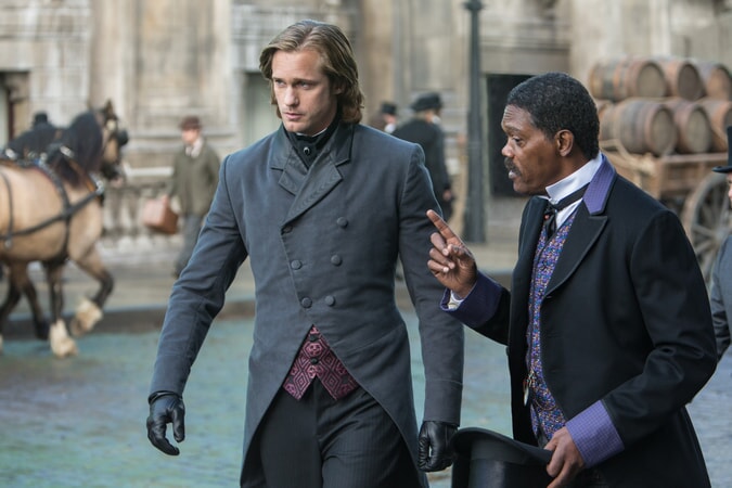 ALEXANDER SKARSGÅRD as Tarzan and SAMUEL L. JACKSON as George Washington Williams