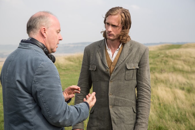Director DAVID YATES and ALEXANDER SKARSGÅRD behind the scenes on the set 