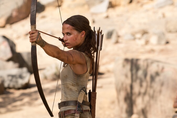ALICIA VIKANDER as Lara Croft in Warner Bros. Pictures' and Metro-Goldwyn-Mayer Pictures' action adventure "TOMB RAIDER," a Warner Bros. Pictures release.