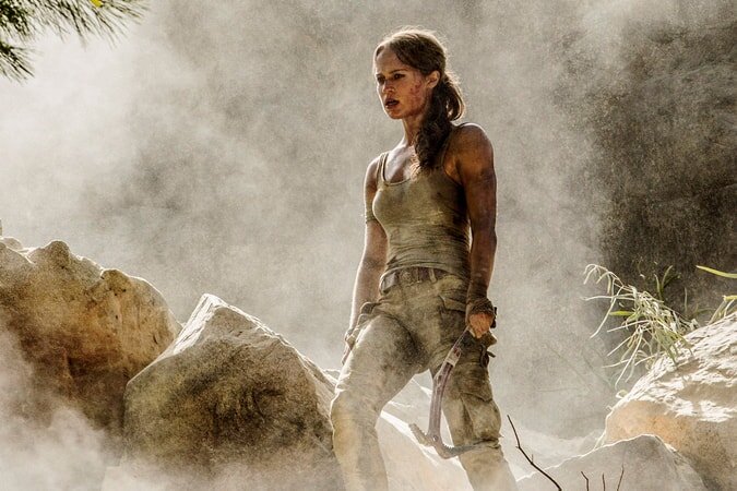 ALICIA VIKANDER as Lara Croft in Warner Bros. Pictures and Metro-Goldwyn-Mayer Pictures’ action adventure “TOMB RAIDER,” opening March 16, 2018. Photo by Ilzek Kitshoff