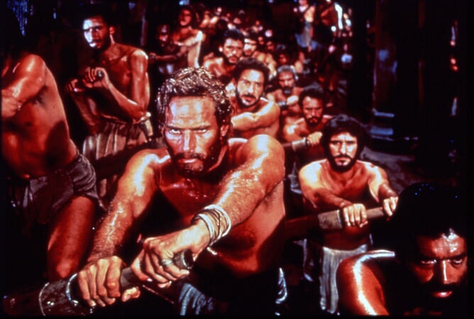 Charlton Heston and Maxwell Shaw in Ben-Hur (1959)
