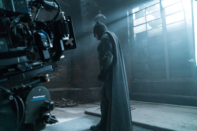 BEN AFFLECK on the set of Warner Bros. Pictures' action adventure "JUSTICE LEAGUE," a Warner Bros. Pictures release.