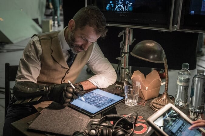 Zack Snyder on set