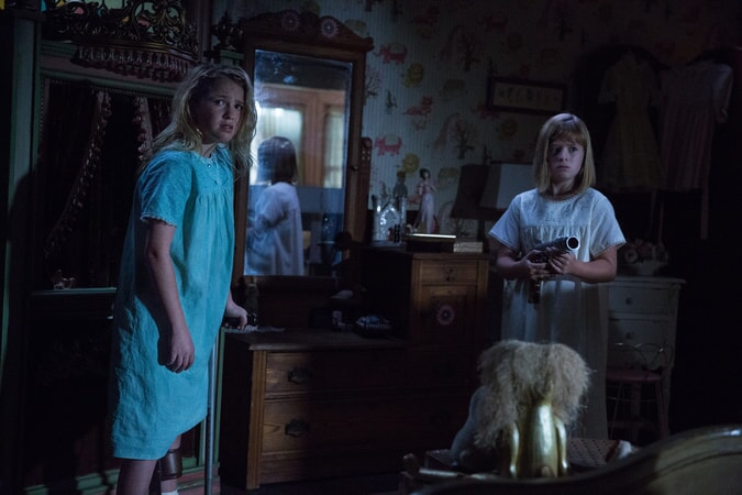 TALITHA BATEMAN as Janice and LULU WILSON as Linda in New Line Cinema's supernatural thriller "ANNABELLE: CREATION," a Warner Bros. Pictures release.
