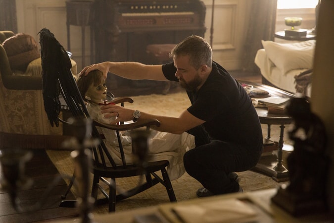 Director DAVID F. SANDBERG on the set of New Line Cinema's supernatural thriller "ANNABELLE: CREATION," a Warner Bros. Pictures release.