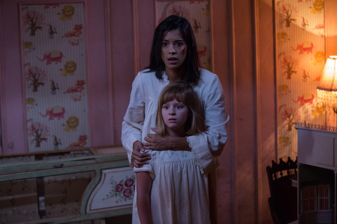 LULU WILSON as Linda and STEPHANIE SIGMAN as Sister Charlotte in New Line Cinema's supernatural thriller "ANNABELLE: CREATION," a Warner Bros. Pictures release.