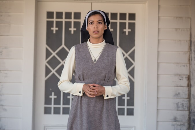 STEPHANIE SIGMAN as Sister Charlotte in New Line Cinema's supernatural thriller "ANNABELLE: CREATION," a Warner Bros. Pictures release.