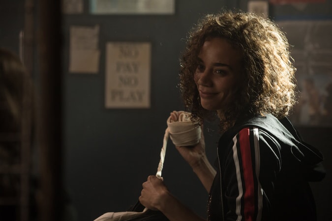 HANNAH JOHN-KAMEN as Sophie in Warner Bros. Pictures' and Metro-Goldwyn-Mayer Pictures' action adventure "TOMB RAIDER," a Warner Bros. Pictures release.