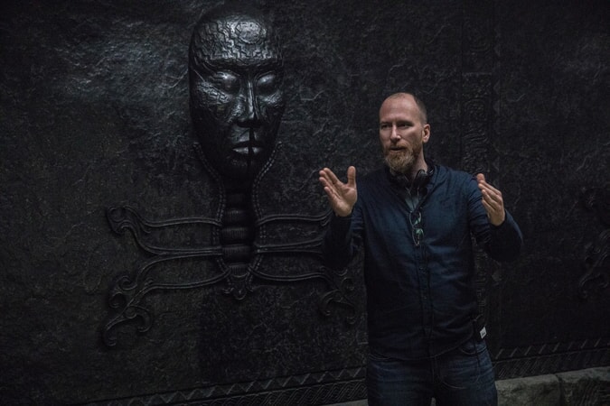 Director ROAR UTHAUG on the set of Warner Bros. Pictures' and Metro-Goldwyn-Mayer Pictures' action adventure "TOMB RAIDER," a Warner Bros. Pictures release.