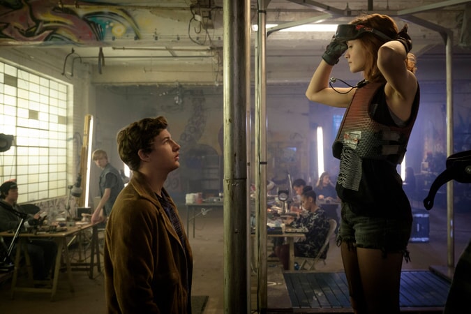 TYE SHERIDAN as Wade Watts and OLIVIA COOKE as Samantha Cook in Warner Bros. Pictures', Amblin Entertainment's and Village Roadshow Pictures' science fiction action adventure "READY PLAYER ONE," a Warner Bros. Pictures release.