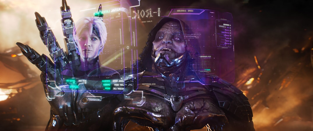 (L-R) TYE SHERIDAN as Parzival and T.J. MILLER as I-R0k in Warner Bros. Pictures', Amblin Entertainment's and Village Roadshow Pictures' action adventure "READY PLAYER ONE," a Warner Bros. Pictures release.
