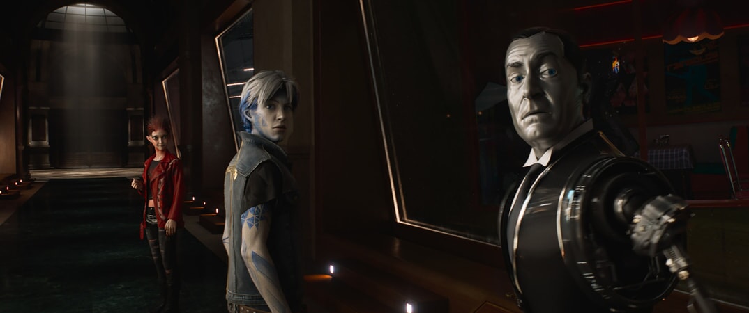 OLIVIA COOKE as Art3mis, TYE SHERIDAN as Parzival and The Curator in Warner Bros. Pictures', Amblin Entertainment's and Village Roadshow Pictures' action adventure "READY PLAYER ONE," a Warner Bros. Pictures release.