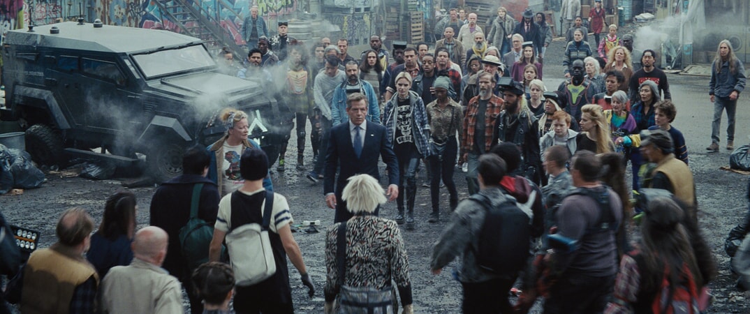 (Center) BEN MENDELSOHN as Nolan Sorrento in Warner Bros. Pictures', Amblin Entertainment's and Village Roadshow Pictures' action adventure "READY PLAYER ONE," a Warner Bros. Pictures release.