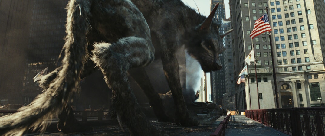 A scene from New Line Cinema's and ASAP Entertainment's action adventure "RAMPAGE," a Warner Bros. Pictures release.