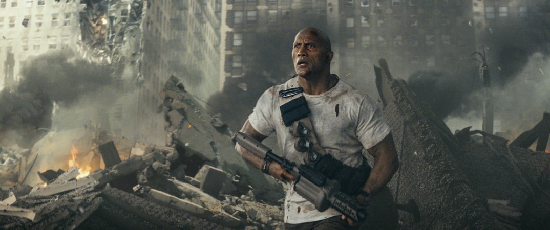 DWAYNE JOHNSON as Davis Okoye in New Line Cinema's action adventure "RAMPAGE," a Warner Bros. Pictures' release.