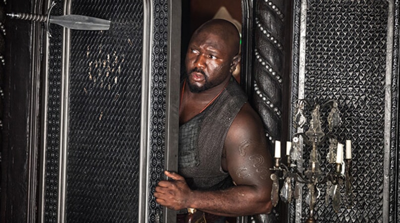 NONSO ANOZIE as Bishop in Warner Bros. Pictures' and RatPac-Dune Entertainment's action adventure "PAN," a Warner Bros. Pictures release.
