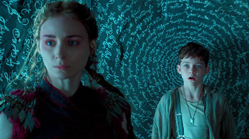 ROONEY MARA as Tiger Lily and LEVI MILLER as Peter in Warner Bros. Pictures' and RatPac-Dune Entertainment's action adventure "PAN," a Warner Bros. Pictures release.