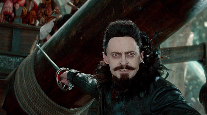 HUGH JACKMAN as Blackbeard in Warner Bros. Pictures' and RatPac-Dune Entertainment's action adventure "PAN," a Warner Bros. Pictures release.