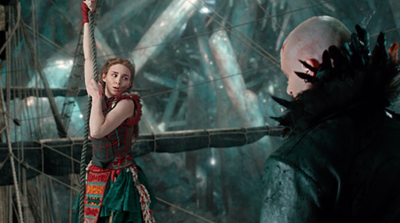 ROONEY MARA as Tiger Lily and HUGH JACKMAN as Blackbeard in Warner Bros. Pictures' and RatPac-Dune Entertainment's action adventure "PAN," a Warner Bros. Pictures release.
