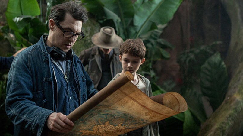 Director JOE WRIGHT and LEVI MILLER on the set of Warner Bros. Pictures' and RatPac-Dune Entertainment's action adventure "PAN," a Warner Bros. Pictures release.