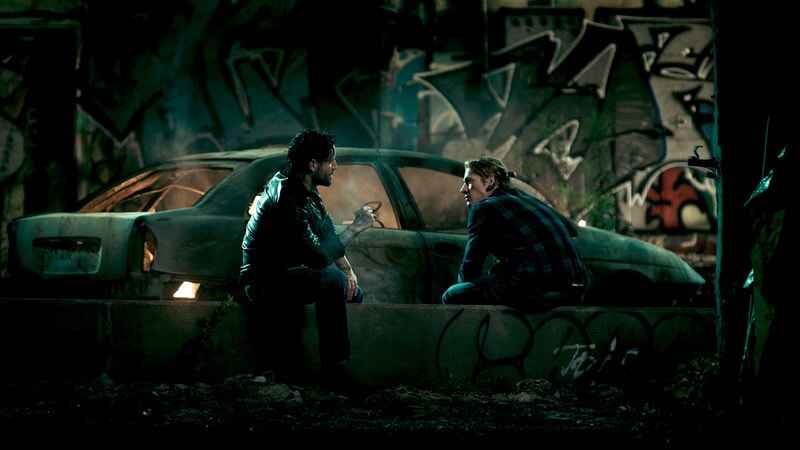 EDGAR RAMIREZ as Bodhi and LUKE BRACEY as Utah in Alcon Entertainment's action thriller "POINT BREAK," a Warner Bros. Pictures release.