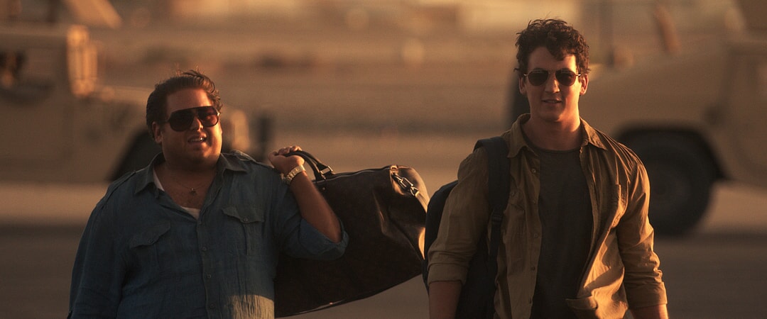 JONAH HILL as Efraim and MILES TELLER as David in Warner Bros. Pictures' comedic drama (based on true events) "WAR DOGS," a Warner Bros. Pictures release.