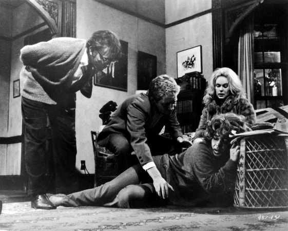 richard burton, george segal, sandy dennis and elizabeth taylor in who's afraid of virginia woolf