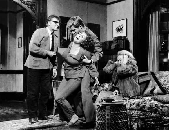richard burton, elizabeth taylor, george segal and sandy dennis in who's afraid of virginia woolf